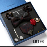 Luxury Gift Box Men's Tie Set Luxurious Silk Tie Necktie Set for Men- 8pcs