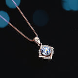 VVS1 D Color Moissanite Necklace - Lab Grown Diamond Windmill Pendant Necklace