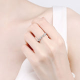 0.4 Carat Diamond Eternity Wedding Band 100% Lab Moissanite Engagement Ring