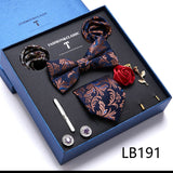 Luxury Gift Box Men's Tie Set Luxurious Silk Tie Necktie Set for Men- 8pcs