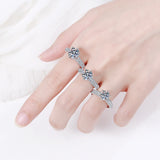 2 Carat Certified D Color Moissanite Engagement Ring