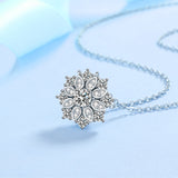 0.5CT VVS1 Brilliant Moissanite Diamond Sunflower Necklace