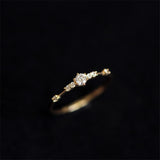 14K Gold Plating Pavé Crystal Exquisite Wedding Ring