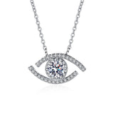 Evil Eye Greek Protection moissanite Pendant D- Color Ideal Cut