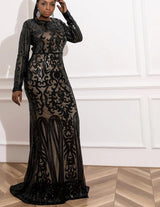 Plus Size Women Sexy Mermaid Curvy Dress Sequins