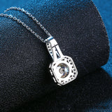 0.5-2CT Moissanite Pendant Necklace D Color Ideal Cut Diamond Necklace