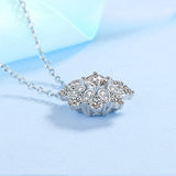 0.5CT VVS1 Brilliant Moissanite Diamond Sunflower Necklace