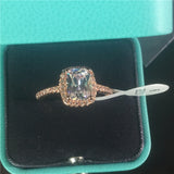 Sterling silver Cushion cut 8mm AAAAA Cz Stone Wedding Band