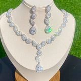 Swarovski Crystal Wedding Necklace Earring Set