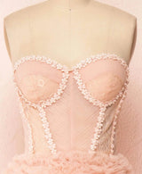 NEW 2022 Gorgeous Blush Pleated Sweetheart Princess Ball Gown Corset Adjustable Tie-back Evening Dresses