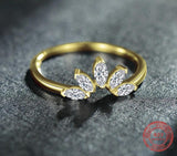 Sterling Silver AAA Clear CZ Crown Ring - Fine Wedding Jewelry