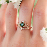 Luxury Rings Set Crown Rose Gold 2pcs