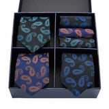 Men's Gift Box Tie 100% Silk Classic Jacquard Woven Tie and Hanky Set