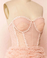 NEW 2022 Gorgeous Blush Pleated Sweetheart Princess Ball Gown Corset Adjustable Tie-back Evening Dresses