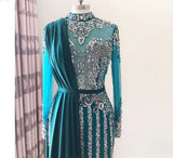 NEW ARRIVAL 2022 Luxury Evening Dress Beading Sequined Long Sleeves Mermaid Sparkly