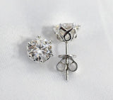 0.5-1 Carat D Color Moissanite Stud earrings