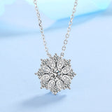0.5CT VVS1 Brilliant Moissanite Diamond Sunflower Necklace
