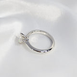 1 Carat D Color Moissanite Wedding Ring Top Quality 18K White Gold
