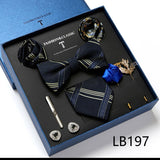 Luxury Gift Box Men's Tie Set Luxurious Silk Tie Necktie Set for Men- 8pcs