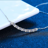 100% Real Moissanite Necklace 0.7 ct Brilliant cut