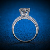 2 Carat Certified D Color Moissanite Engagement Ring