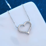 2CT VVS1 Moissanite Diamond Heart Pendant Necklace