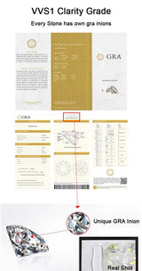 VVS1 D Color Moissanite Necklace - Lab Grown Diamond Windmill Pendant Necklace