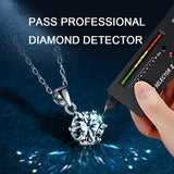 D Color VVS1 Moissanite Necklace 2 Ct Round Brilliant Diamonds Solitaire Pendant