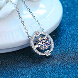 2CT Certified Lab Diamond Pendant Necklace Excellent Cut VVS1 Moissanite Necklace