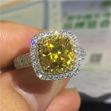 Sterling silver Cushion cut 8mm AAAAA Cz Stone Wedding Band