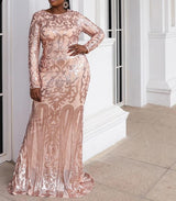 Plus Size Women Sexy Mermaid Curvy Dress Sequins