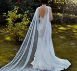 Veil/Cape with Pearls/Glitter Cape for Bridal /Shawl with Pearls Evening Cape