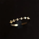 Plated 14k Gold Simple Pavé Diamond Exquisite Ring
