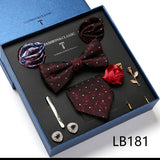 Luxury Gift Box Men's Tie Set Luxurious Silk Tie Necktie Set for Men- 8pcs