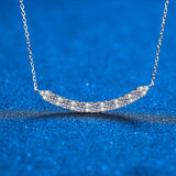 100% Real Moissanite Necklace 0.7 ct Brilliant cut
