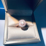 18K Rose Gold 3 Carats Gemstone Wedding Luxury Jewelry