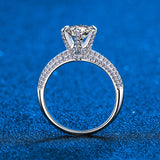 2 Carat Certified D Color Moissanite Engagement Ring