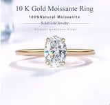New Handmade Oval Rings 14K Yellow Gold 1.5CT 1.0CT Moissanite Engagement Rings -Fine Jewelry