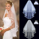 Wedding Veil Two Layer 75cm Comb Veil for Bride Wedding Accessories