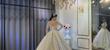 2021 New luxury full beading bridal dress