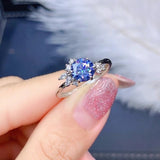 New Arrival Brilliant Cut 1 Ct D Color Blue Moissanite- Passed Diamond Test/ VVS1