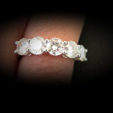 White Gold Plated Moissanite Ring 1.5 CTW -F Color-Moissanite Diamond Wedding Jewelry