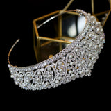 Luxury Bridal Swarovski Wedding Crown Tiara with Pearl and Crystals