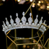 Swarovski Crystal Pearl Crown Crystal Tiara Wedding Bridal