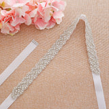 Rhinestones Wedding Dress Belt Sliver Crystal Bridal Sash Diamond Bridal Belt For Women Dresses