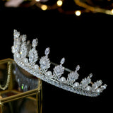 Swarovski Crystal Pearl Crown Crystal Tiara Wedding Bridal