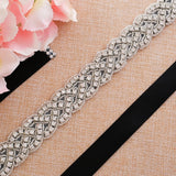 Rhinestones Wedding Dress Belt Sliver Crystal Bridal Sash Diamond Bridal Belt For Women Dresses