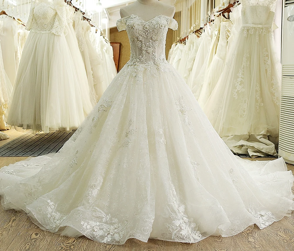 vintage luxury dress Vintage Luxury Lace Ball Gown Bridal Wedding Dress with Sleeves – Sandra's  Bridal Collection