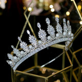 Swarovski Crystal Pearl Crown Crystal Tiara Wedding Bridal