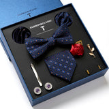 Luxury Gift Box Men's Tie Set Luxurious Silk Tie Necktie Set for Men- 8pcs
